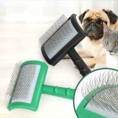 China Professional Stocked Quality Pet Grooming Dog Stainless Cat Hair Brush With Coated Pin Brush Comb For Cats and Dogs for sale