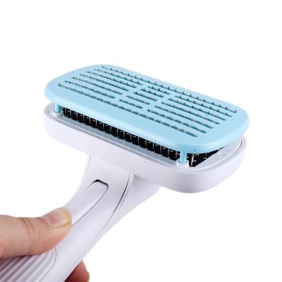 China Custom Made Cleaning Makeup Stocked Cat Hair Comb Grooming Pet Dog Hair Remover Brush for sale