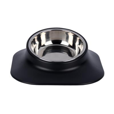 China Stocked Wholesale Environmental Healthy Feeding Stainless Steel Dog Pet Food Feeding Bowl for sale