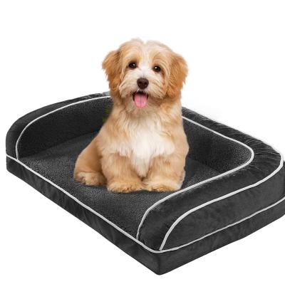 China Pets Rest Sleep Wholesale Luxury Sleep Bed Dogs Plush Breathable Fabric Pet Sofa Washable Orthopedic Dog Bed Outdoor Dog Sofa for sale