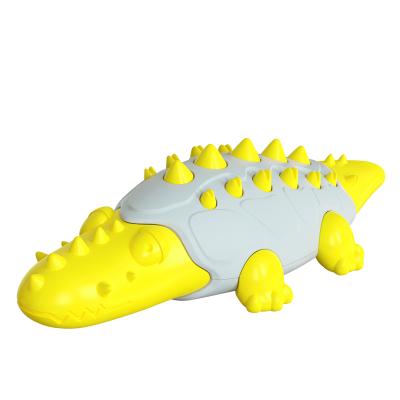 China New Style Crocodile Hot Dog Toy Stored Disjointed Ball Dog Toothbrush Stick Pet Molar Chew Toys for sale