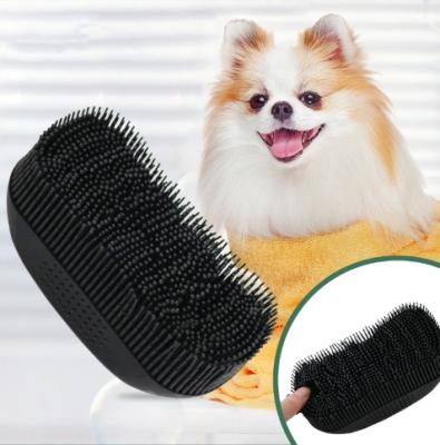 China Stocked Pet Bathing Massage Brush Cat Massage Comb Dog Bathing Massage Stabilized Feeds for sale