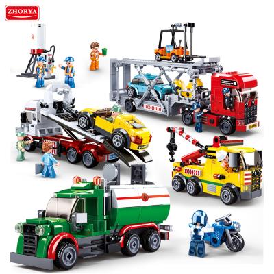 China Building Toy Zhorya Sluban City Truck Block Toy Fuel Tanker Building Block Toys for sale