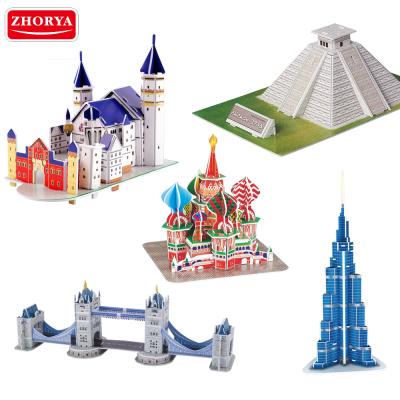 China World Famous DIY TOY Zhorya Diy Toy Paper Model Building 3d Puzzle For Children for sale