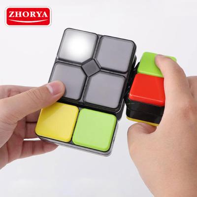 China Relaxing Zhorya Children's Toy LED Variety Educational Musical Cube Folding Magic Cube for sale