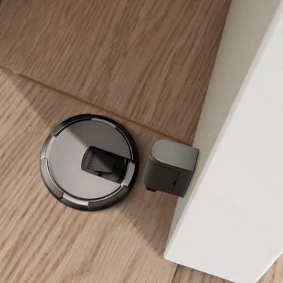 China Easy Installation Metal Zinc Alloy Door Stopper Prevent Collision Portable Door Stopper Easy Installation Door Stopper for sale