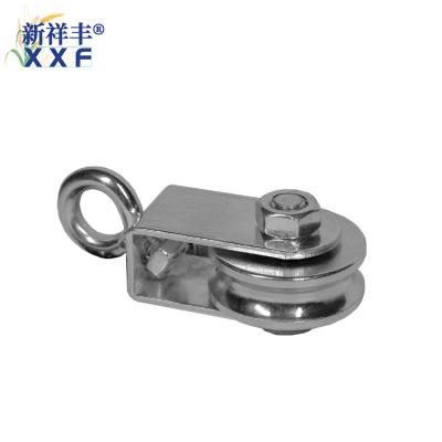 China Livestock Mining Equipment Pulley Metal Wire Rope Single-Wheel Pulley Swivel Fitting Lifting Hanging Eye With Loop for sale