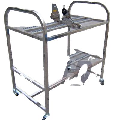 China Factory Feeder Trolley for K Mv2f Mv2c Mv2vb Panasonic Chip Mounter Feeder Racks Storage 2 Layers Q-type 40*2PCS Cart for sale