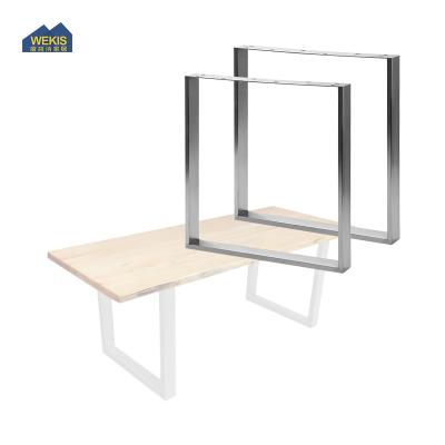 China Modern Modern Square Shaped Industrial Custom Heavy Duty Stainless Steel Bar Vintage Kitchen Dinner Bench Furniture Trestle Table Leg for sale