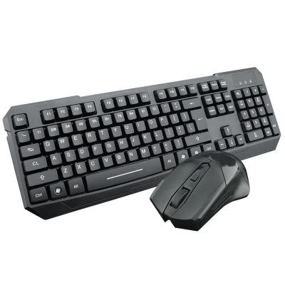 China Desktop Keyboard 2.4Ghz Waterproof OEM Logo Language Keyboard Mouse Waterproof Industrial Wireless Set for sale