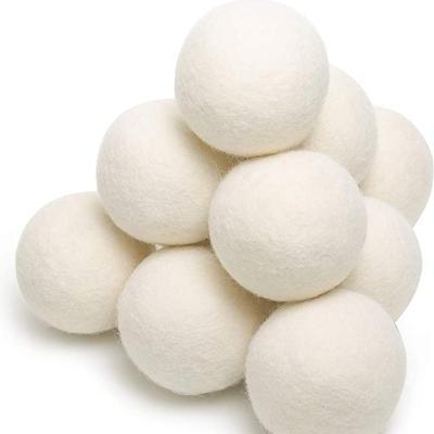 China Eco-fiendly Organic Tumble Wool Laundry Drying Ball / Wholesale 7 cm Natural Wool Balls Dryer for sale