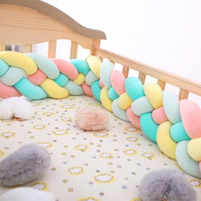 China Baby Soft Braided Hutch Plush Pillow Plush Knot Fashion Nursery Crib Bumper Decor for Toddler and Baby Kids for sale