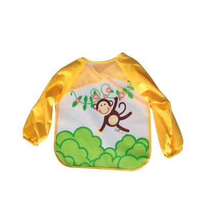 China Antibacterial Custom Logo Washable And Waterproof Baby Bib With Long Sleeves for sale