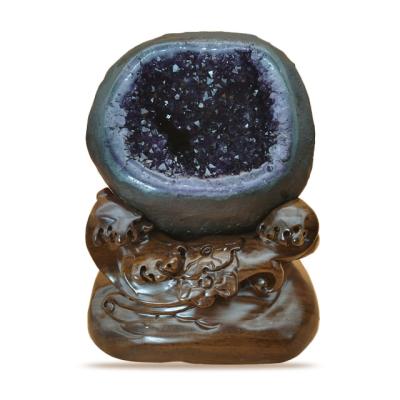 China China Money Pot Feng Shui Ornament Natural Amethyst Money Pot For Wealth Bless for sale