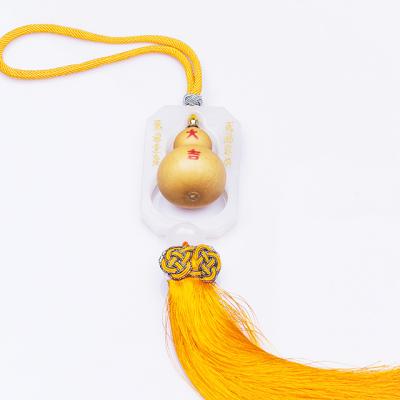 China China Chinese Royal Feng Shui Natural Jadestone Carving Gourd Pendant For Car Security for sale