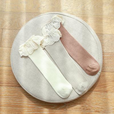 China 2022 New Anti-Fault Spring Summer Baby 0-8 Years White Color Lace Up All Fashion Princess Little Girls Calf Bangs Full Length 26 cm for sale