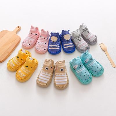 China New Cartoon Anti-skid Soft-soled Baby Shoe Booties First Walker Prewalker Slipper Socks Boots Crib Shoes for Newborn Infant Toddler for sale