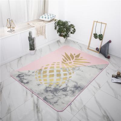 China Factory direct sales soft non-slip durable wholesale cooling silk mat printed bathroom cheap mat for sale