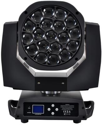 China 19x15w rgbw 4 in 1 clay bee paky eyes beam wash moving head light with motorized zoom 360x300x400mm for sale