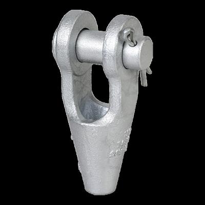 China Heavy Industry Wholesale Best Selling Green Hot Dipped Galvanized Open Pin G6412 Spelter Socket With Cotter Pin For Heavy Industry for sale