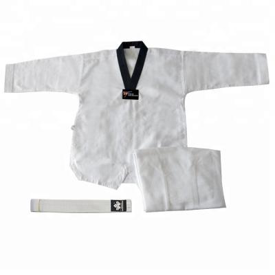 China Durable wtf approvedtraining custom logo martial arts dobok training uniforms Taekwondo training uniform for sale