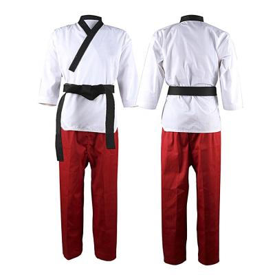 China Durable High Quality V Neck Dobok Uniforms Poomsae Taekwondo Uniform for sale