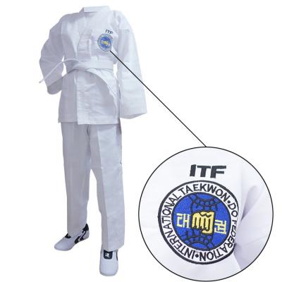 China Durable Custom Made Embroidery Martial Art Good Quality Tkd Taekwondo Dobok Dobok Training Uniform for sale