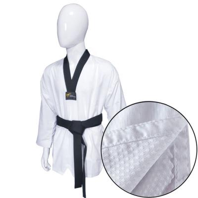 China Martial Art Durable Custom Ultra Light Uniform Suits Durable Polycotton Fabric Breathable Taekwondo Uniforms for sale