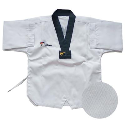 China Durable 2021 Hot Selling Taekwondo White V-neck TKD Uniform For Material Arts for sale