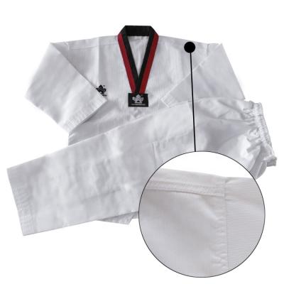 China Durable Custom White Comfortable Breathable Martial Arts Training Taekwondo Uniform Uniforms for sale