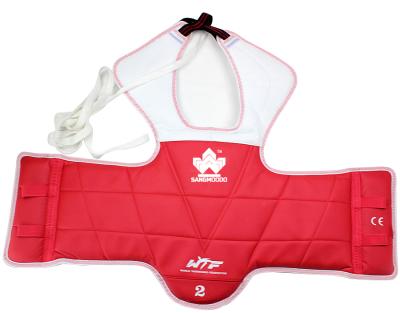 China Durable Comfortable Custom Cheap Prices Red Blue Martial Art Body Protector Chest Guard Taekwondo Equipment for sale