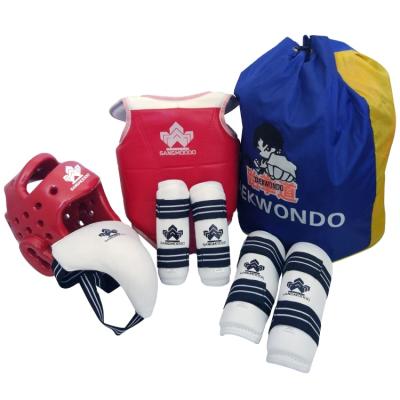 China Durable Comfortable Wholesale wtf Approved Taekwondo Training Protector Equipment Taekwondo Gear Protective Set for sale