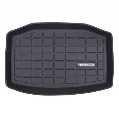 China Anti Skid / Waterproof / Easy Cleaned / All-season Protection Waterproof TPE TPO custom luxury rear 2mm car trunk mat Tesla Model 3 for sale