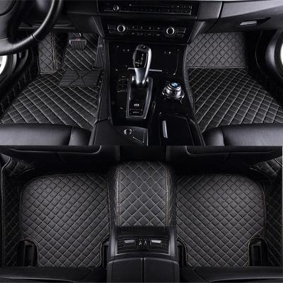 China Anti Skid/Waterproof/Easy Cleaned/Custom Luxury Leather Car Mat Cargo Anti Slip Diamond All-Season Protection Car Foot Mats for sale