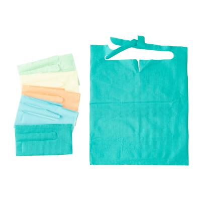 China Waterproof Disposable Dental Bibs With Buckle Waterproof for sale