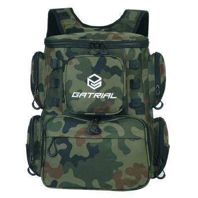 China Functional Camouflage Fishing Backpack Waterproof Customized for sale