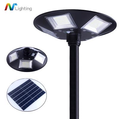 China IP66 Waterproof 300W 500W Integrated Garden Solar Power Lights Solar Panel Led UFO Garden Outdoor Solar Street Light for sale