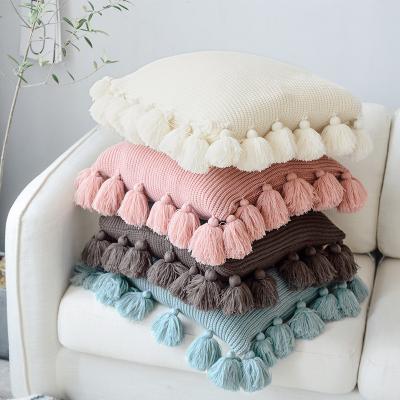 China 2021 Wholesale PORTABLE Solid Square Pillow Case Home Decorative Throw Cushion Cover For Sofa for sale