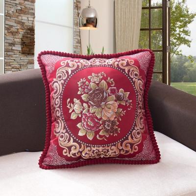 China Anti-static European Classic Flower Printed Pillow Cover Car Cushion Throw Pillowcase For Sofa for sale