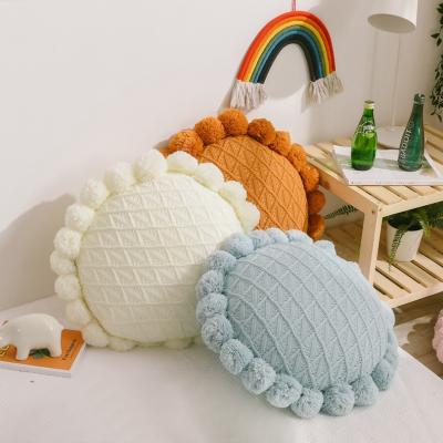 China 2021 New Design Cute Boho Round Pillow Cushion Widely Used For Living Room Sofa Futon for sale