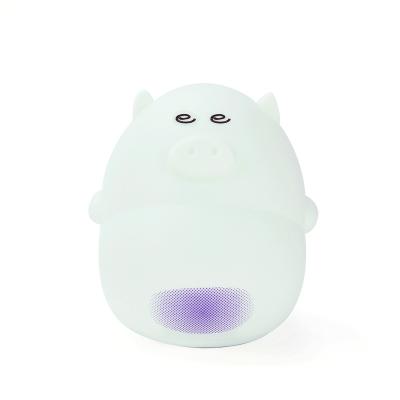 China 2021piggy Calendars Home Decorator Silicone Baby Timing Alarm Clock Led Kids Night Light Lamp for sale