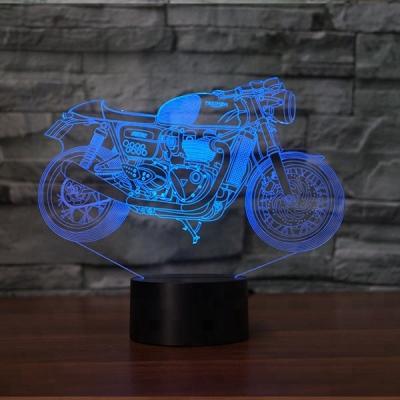 China Lighting Motorcycle 3D Cool Color Changing LED Night Light Acrylic 3D Led Light For Kids Gift for sale