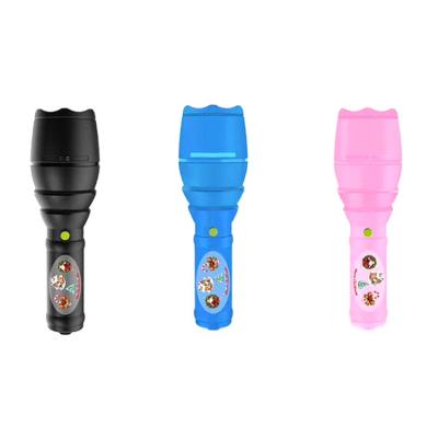 China Eco-friendly PVC Materia Christmas Flashlight Spotlight Plastic Electric Torch Toy For Kids for sale