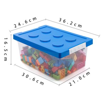 China Multifunctional Plastic Clear Body Tin Organizer For Toy Hot Stored Toy Bricks/Sundries Storage Box for sale