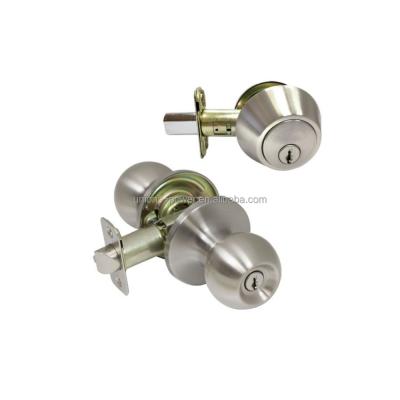 China Apartment ANSI Standard Grade 3 Combination Door Knob Lock Entry Deadbolt Interior Door Knob / Combination Lockset for sale