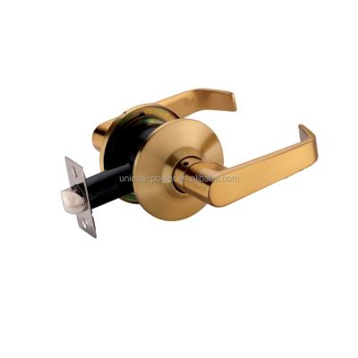 China Household Lock High Quality Cylindrical Cylinder Lever Cylinder Lock Lever Brass Interior Privacy Door Handle Polish Interior Lever Lock for sale