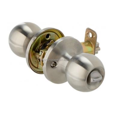 China Stainless Steel Lock Knob Cerradura Fechadura Front Entry Lockset Door Lock Tubular Entry Ball Knob Lock Knob For Bedroom Door for sale