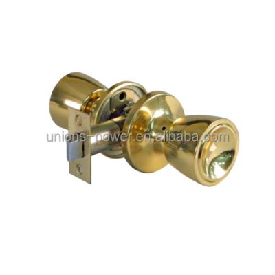 China Entrance Bathroom Brass With Polished Tubular Knob Lock Round Lock SS201/SS304 Interior Door Knob Locks for sale