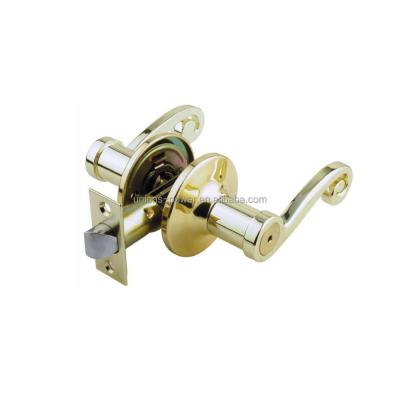 China Factory Zinc Alloy Gold Iron+Brass+ Tubular Lock Cerradura Fechadura Lever Set Door Lock Entry Privacy Passage Lever Handle for sale