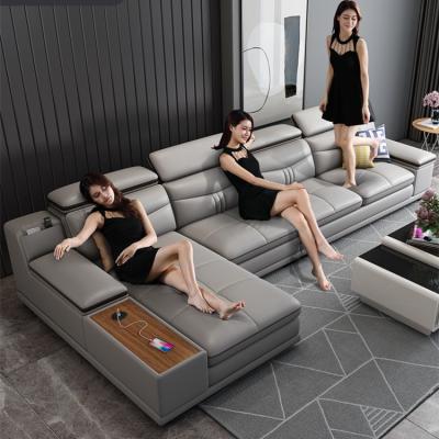 China Modular Most Popular Luxury Modern Smart Leather Sofa For Living Room With Competitive Price for sale